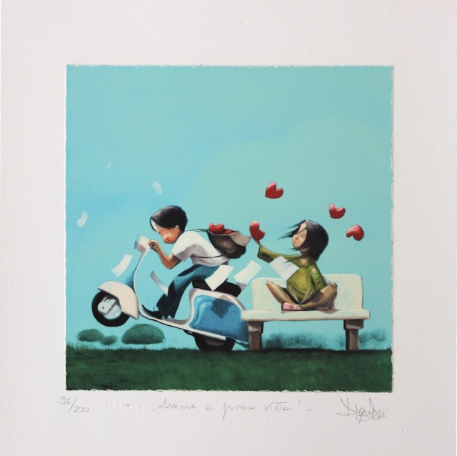 Amore a prima vista - grafica di Diego Santini