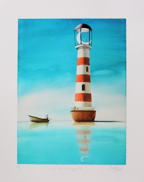 Il faro viaggiante - grafica di Diego Santini