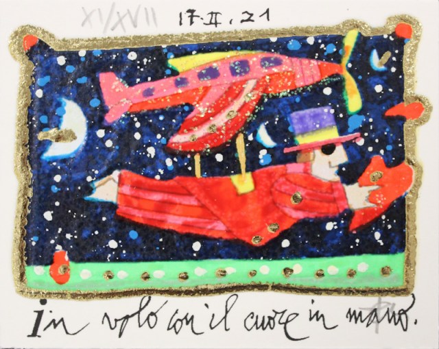 In volo con il cuore in mano - grafica di Francesco Musante