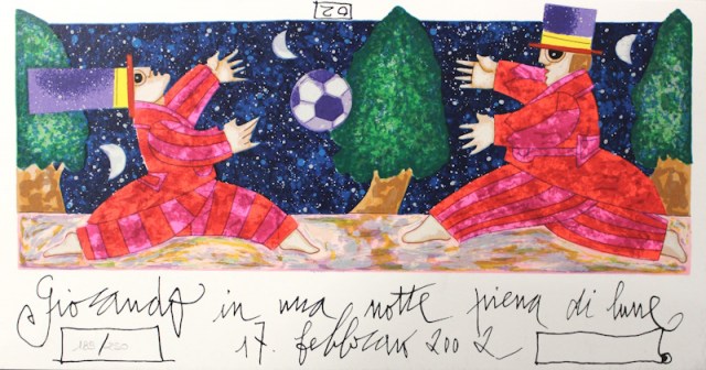 Giocando in una notte piena di lune - grafica di Francesco Musante