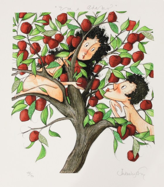 Eva e Adamo - fine art giclée di Federica Porro