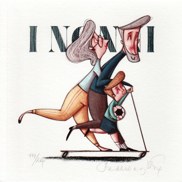 I nonni (bimbo) - grafica di Federica Porro