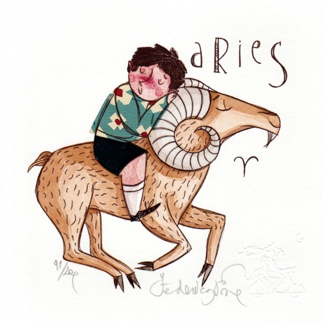 Aries (lui) - grafica di Federica Porro