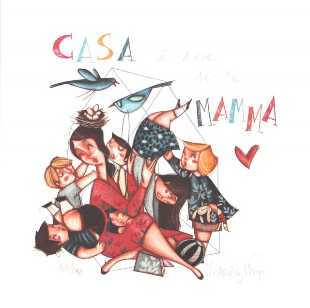 Casa è dove sei tu Mamma - grafica di Federica Porro