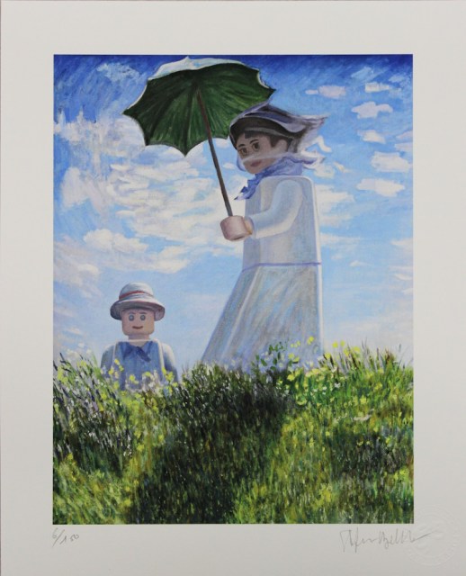 Donna con il parasole - grafica di Stefano Bolcato da Claude Monet