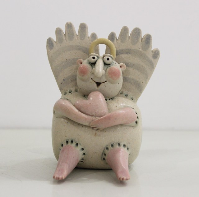 Angelo - scultura in ceramica di Riccardo Biavati e la Bottega delle Stelle (lato 1)