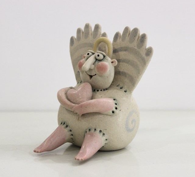 Angelo - scultura in ceramica di Riccardo Biavati e la Bottega delle Stelle (lato 5)
