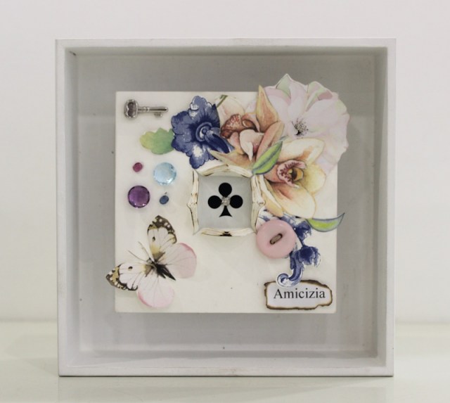 Amicizia Farfalla - box con assemblaggi di Sara Lovari