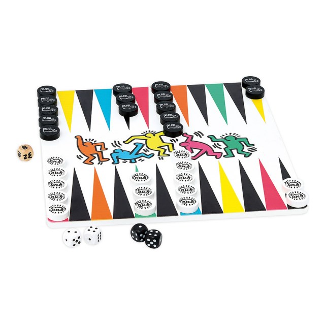Backgammon - gioco da tavolo in legno realizzato da Vilac su disegno di Keith Haring