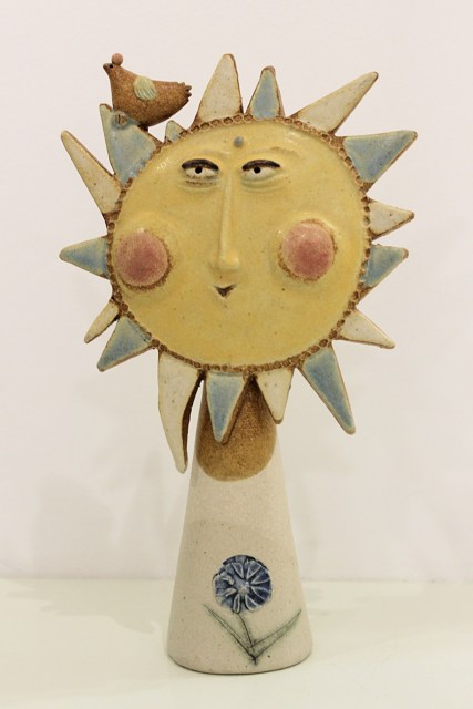 Sole con base (fronte) - scultura di Riccardo Biavati e la Bottega delle Stelle
