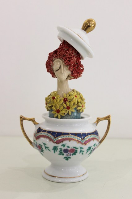 Zuccheriera vintage - scultura di Deborah Ciolli (lato 1)