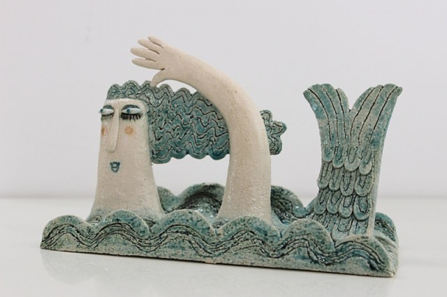 Sirena - scultura in ceramica di Michele Fabbricatore