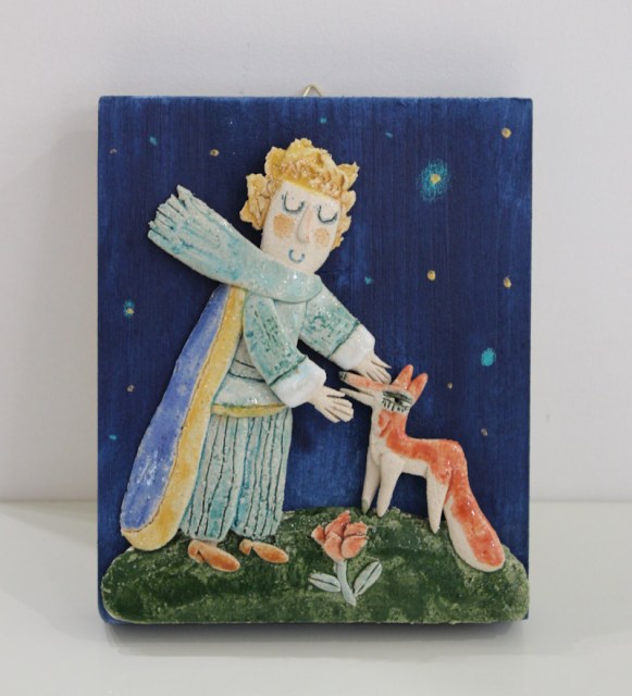 Piccolo Principe - scultura in ceramica di Michele Fabbricatore (fronte)