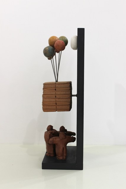 Peso della cultura | Palloncini - scultura di Vincent Maillard (lato 2)