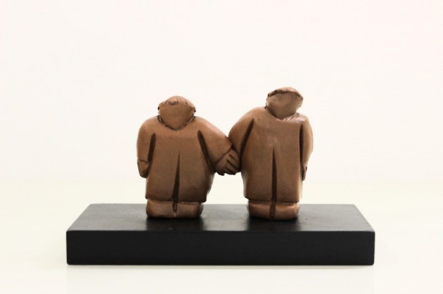Due amici - scultura di Vincent Maillard (lato 2)