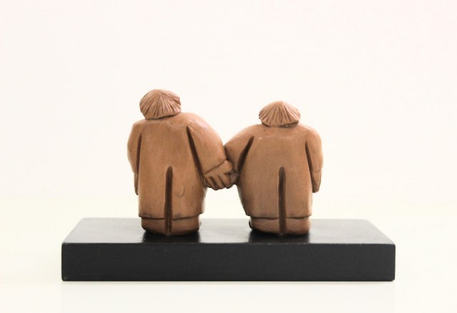 Due amici - scultura di Vincent Maillard (lato 4)