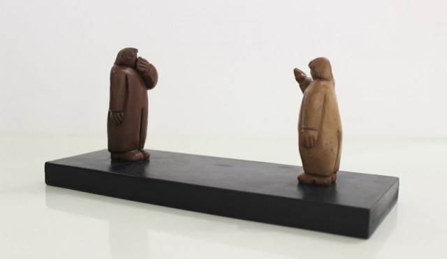 Gli addi - scultura di Vincent Maillard (lato 1)