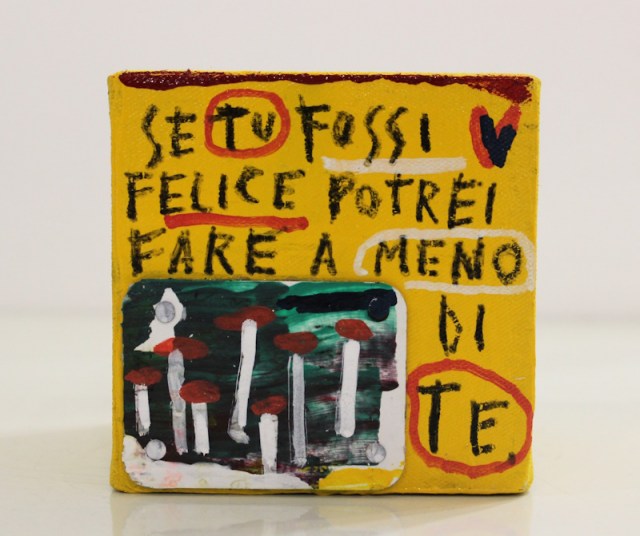 Se fossi felice potrei fare a meno di te - dipinto di Tommaso Santucci (fronte)