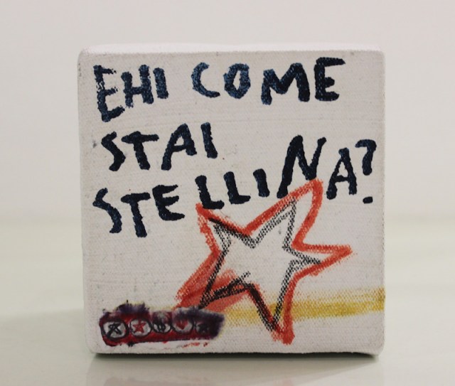 Ehi come stai stellina? - dipinto di Tommaso Santucci (fronte)