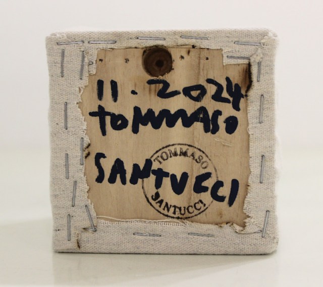Addio mamma vado all'asilo - dipinto di Tommaso Santucci (retro)